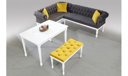 Mətbəx divanı sarı və ağ (2)
