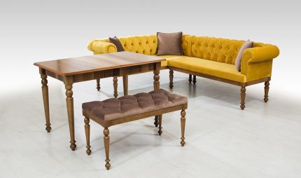 Mətbəx divanı sarı və ağ (5)