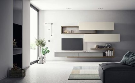 Modern TV stend krem rəngli (2)